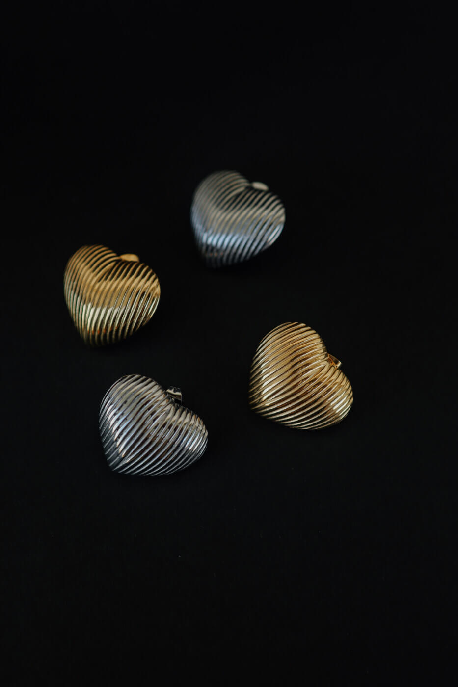 Sculpted Heart Earrings